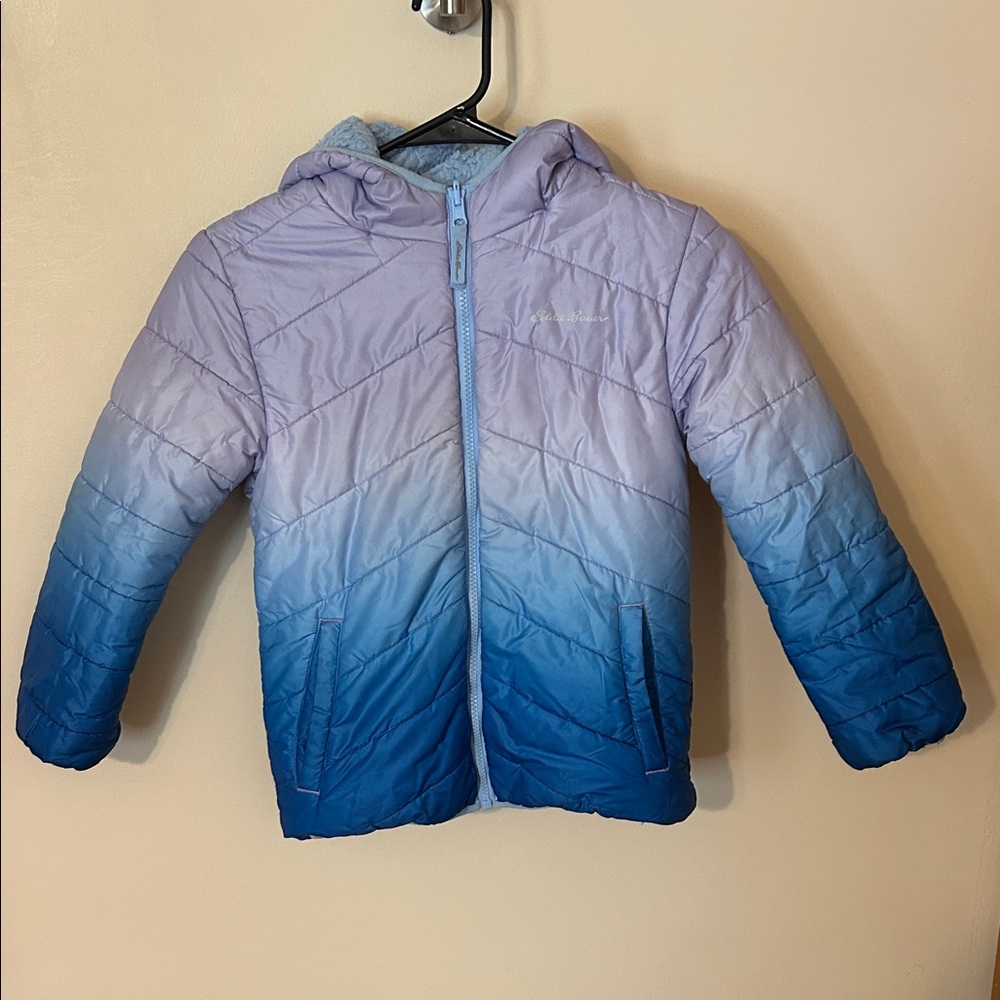 Eddie Bauer Kids Gradient puffer Blue Jacket 7/8
